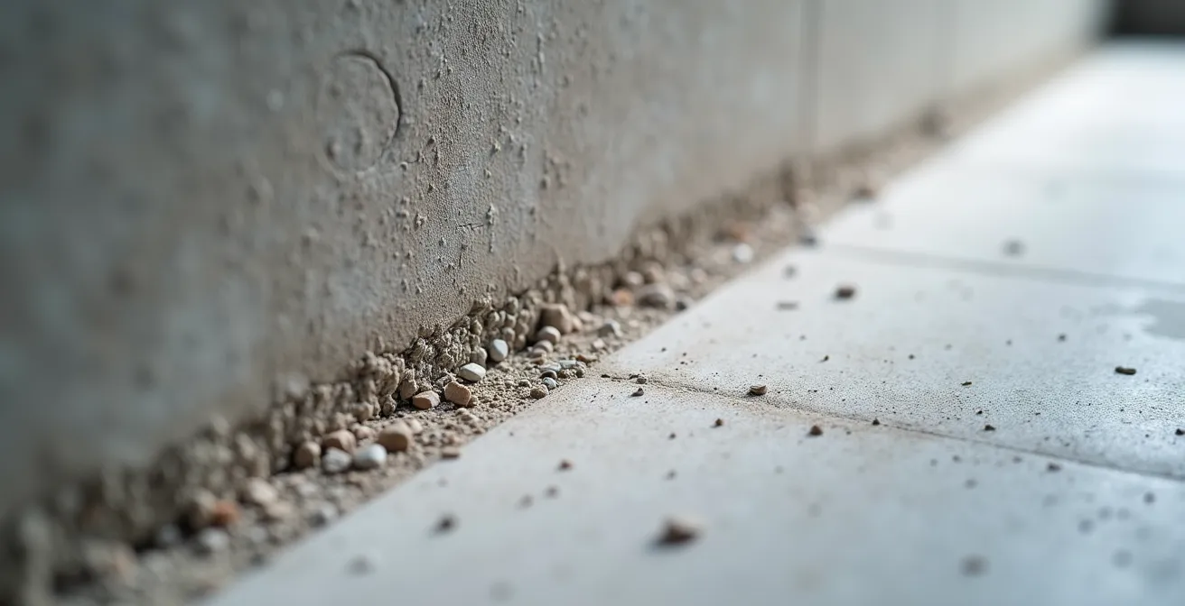 Aplicación profesional de microcemento en ducha mostrando las diferentes capas