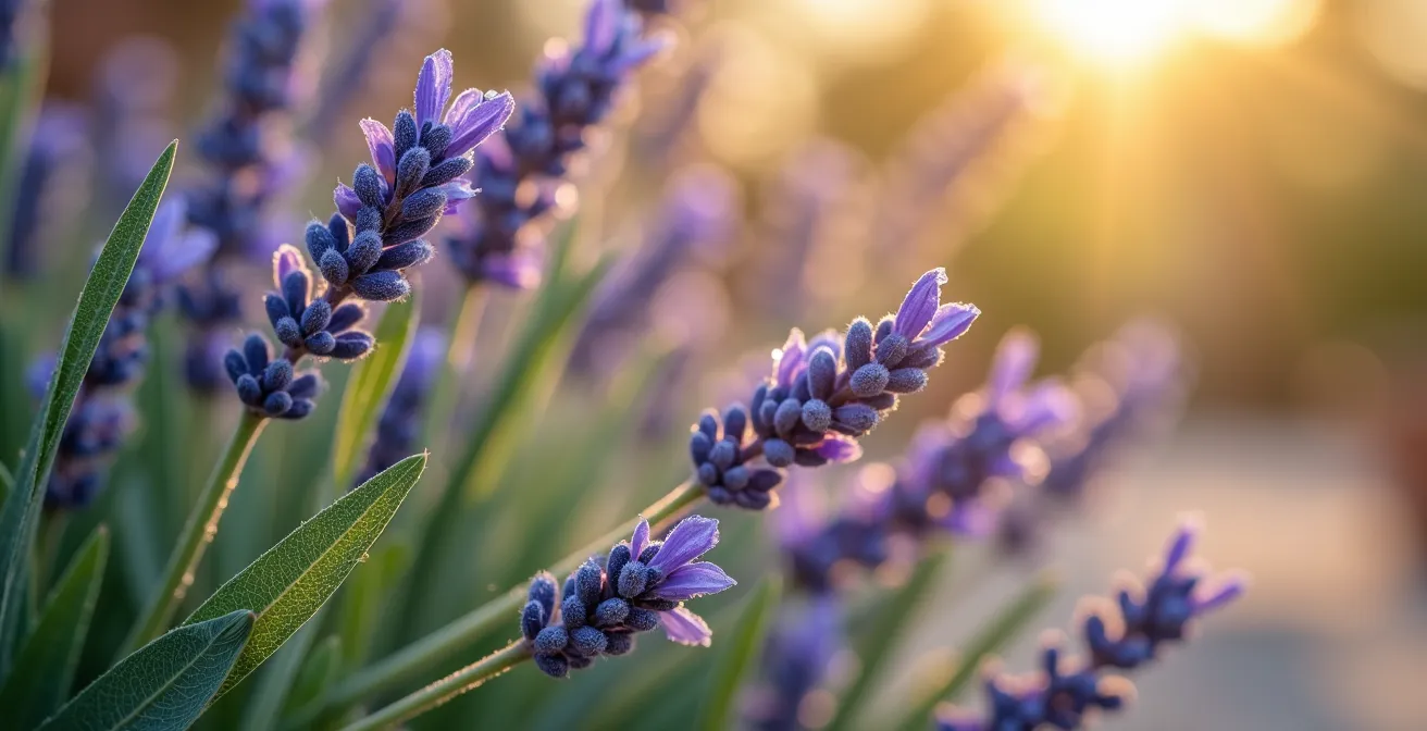 Asociación de plantas mediterráneas autóctonas en jardín sostenible español